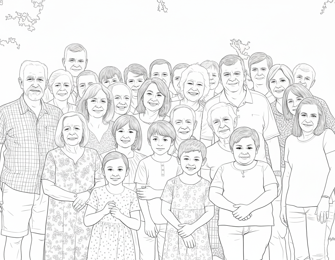 Big Reunion coloring page