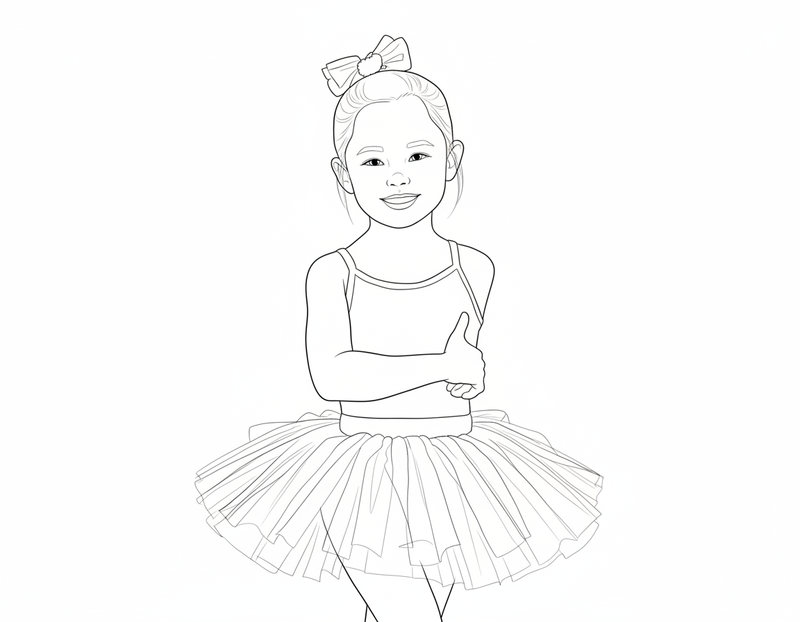 Little Ballerina coloring page