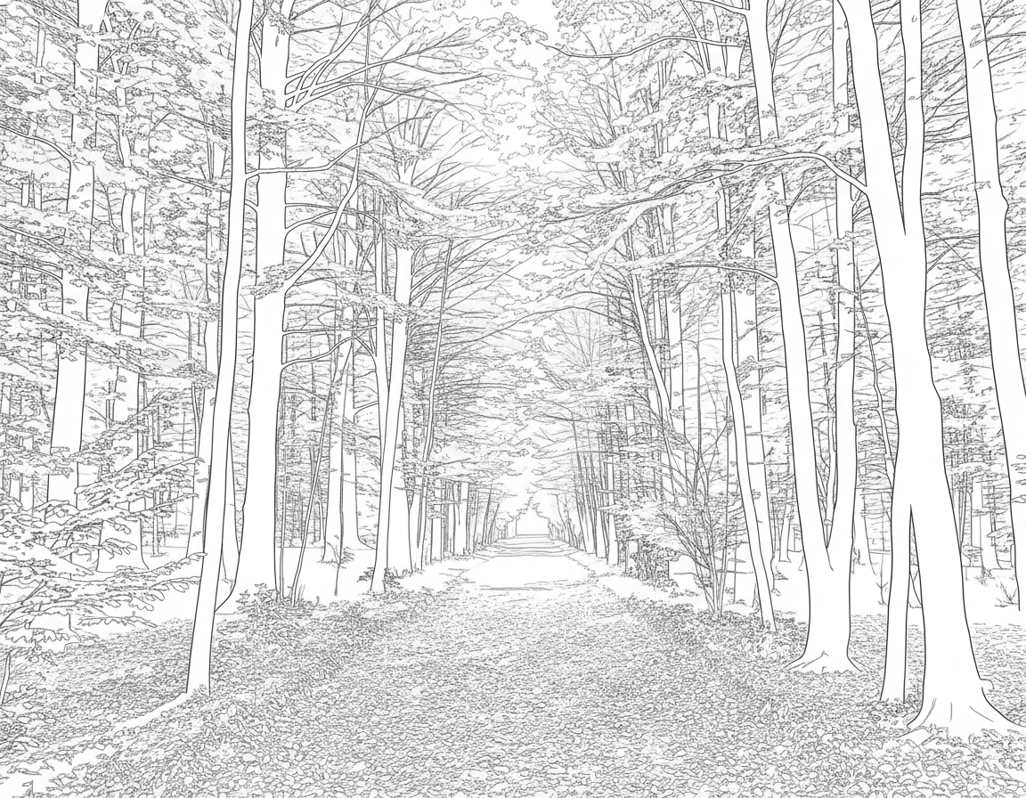 Autumn Path coloring page