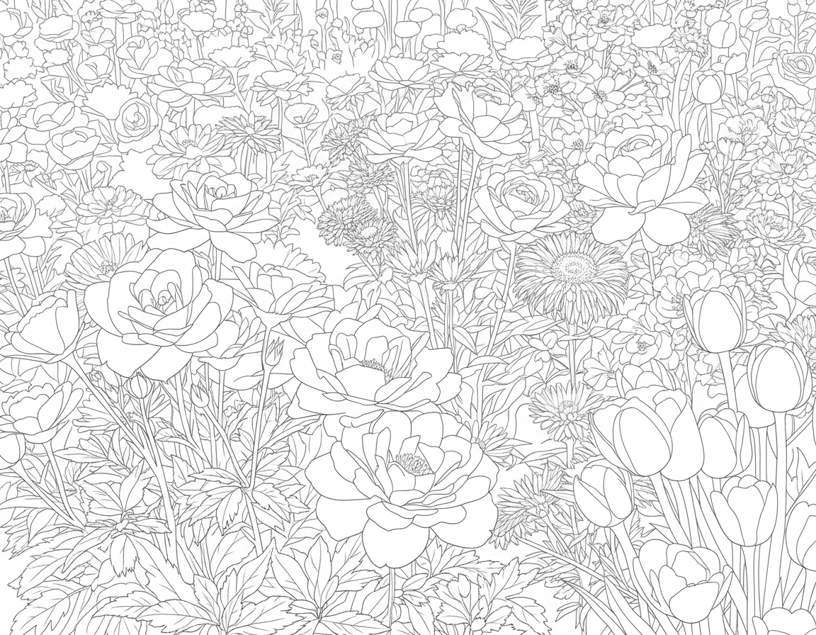 Flower Garden coloring page