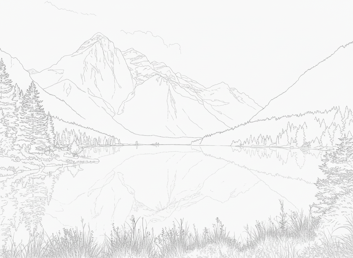 Nature Scene coloring page