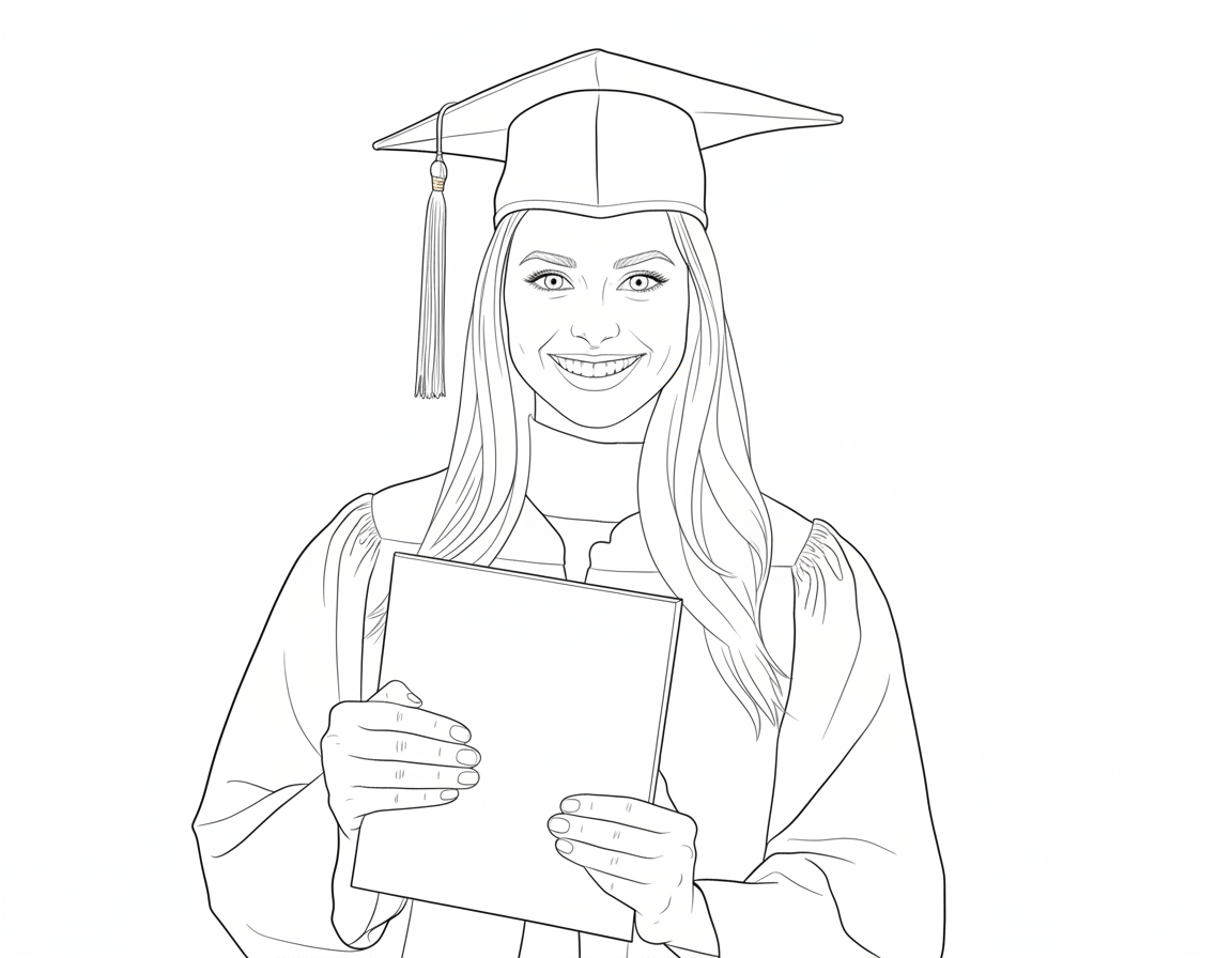 Graduation Day coloring page
