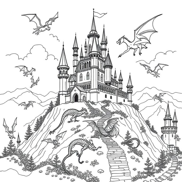 Coloring page: Magic Castle